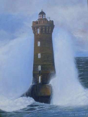 Le phare du Four sous les embruns